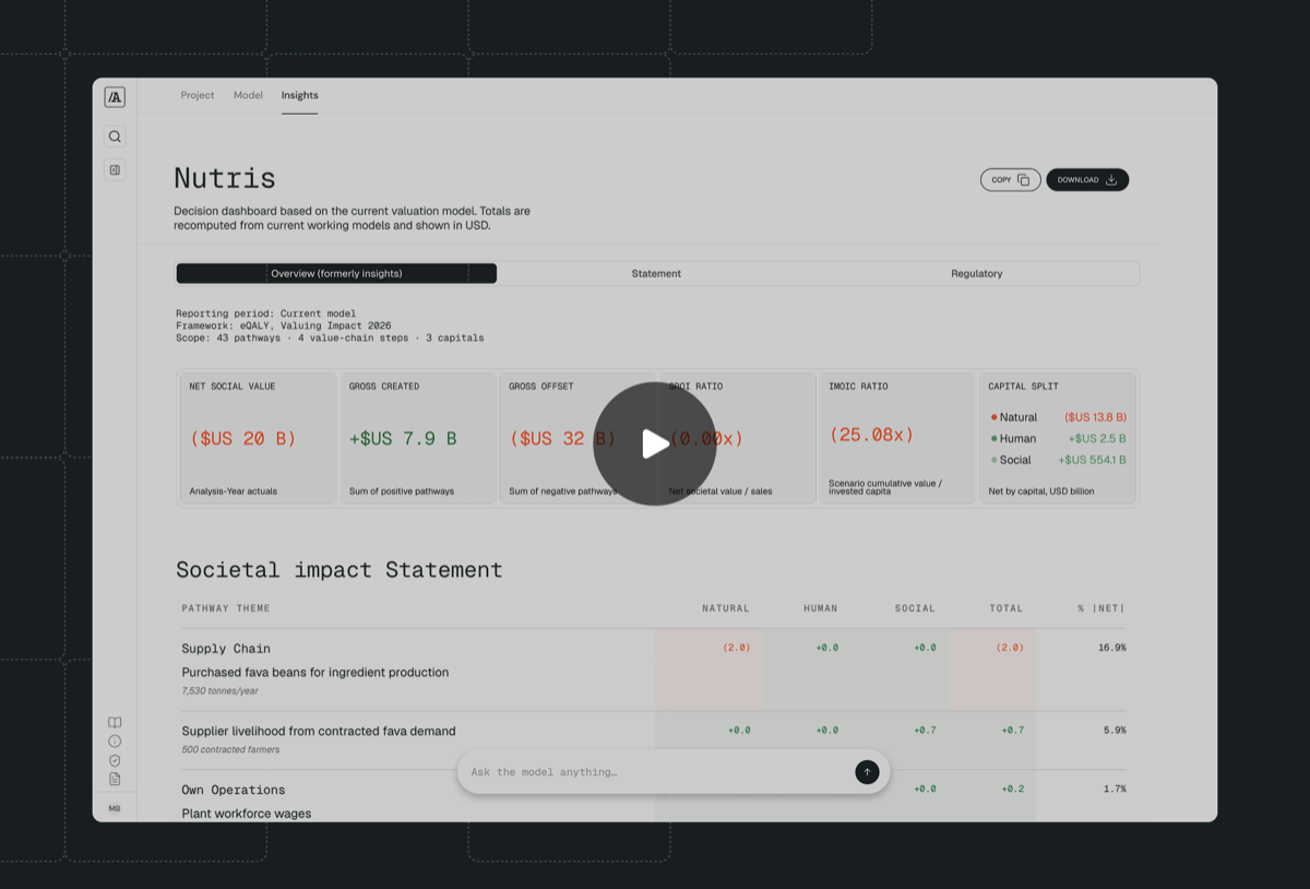 Screenshot of the ImpactAccounting.ai software walkthrough video
